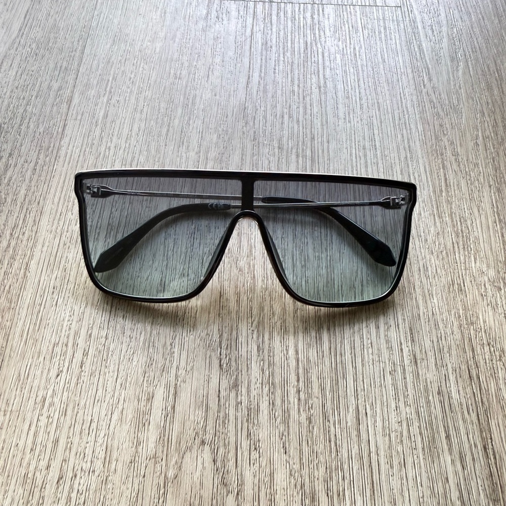 quay australia nightfall remixed black & silver shield sunglasses eyewear NEW